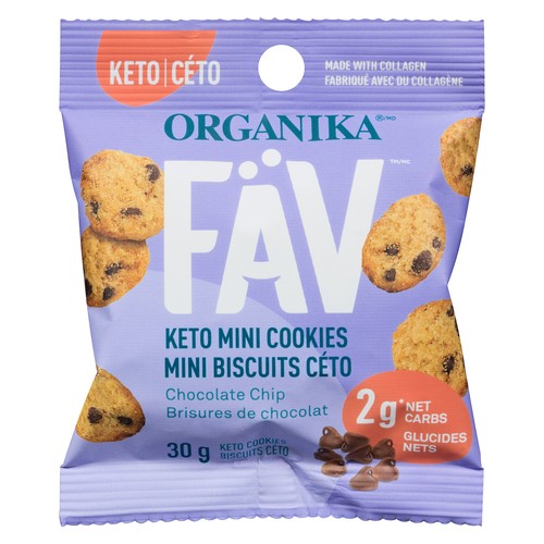 Organika Keto Mini Cookie Chocolate Chip 30 g