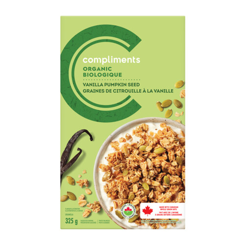 Compliments Organic Granola Pumpkin Seed Vanilla 325 g