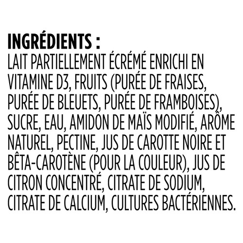 Yoplait Yop Smoothie Drinkable Yogurt Berry 200 ml