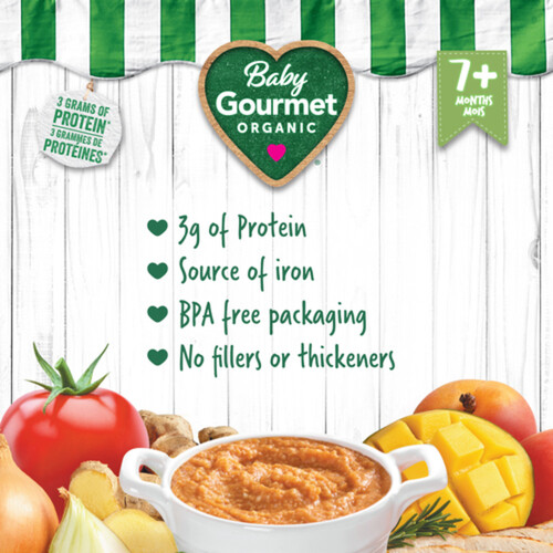 Baby Gourmet Organic Meal Fruity Chicken & Brown Rice 128 ml