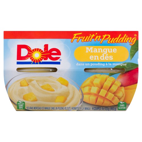 Dole Fruit 'N Pudding Diced Mango in Mango Pudding 4 x 123 g