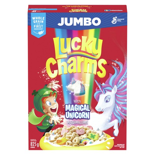 Lucky Charms Breakfast Cereal Whole Grains With Marshmallows Value Size 825 g