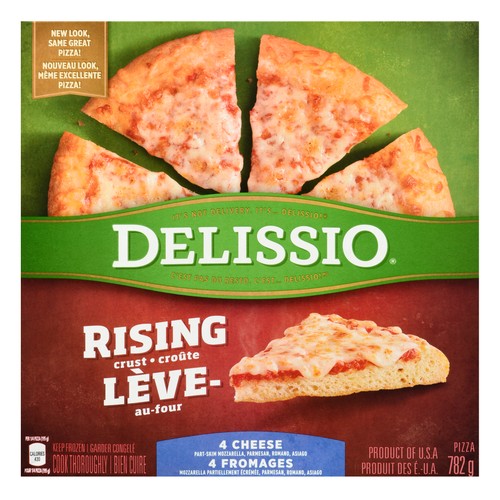 Delissio Rising Crust Frozen Pizza 4 Cheese 782 g