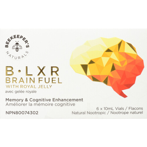 Beekeeper's Naturals B.Lxr Brain Fuel With Royal Jelly 6 x 10 ml