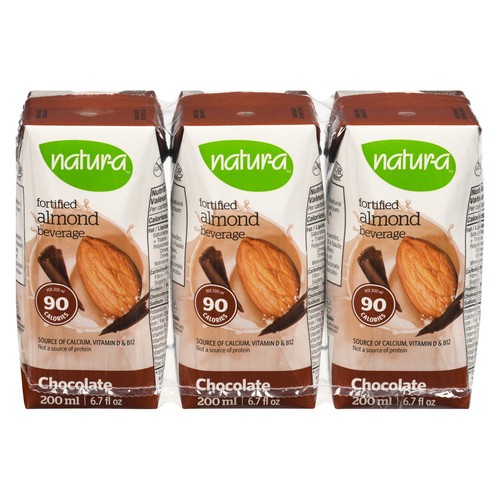 Natura Dairy-Free Almond Beverage Chocolate 3 x 200 ml