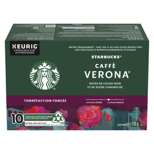 Starbucks Coffee Pods Caffè Verona Dark Roast 10 K-Cups 120 g