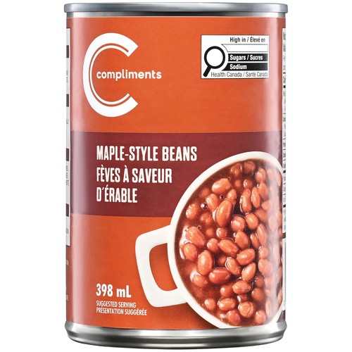 Compliments Canned Beans Maple Style 398 ml