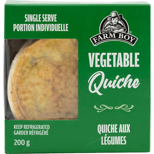 Farm Boy Single Serve Vegetable Quiche 200 g (frozen)