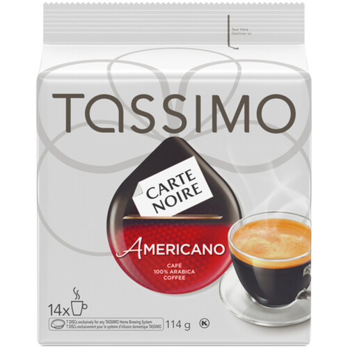 Tassimo Carte Noire Coffee Pods Americano Single Serve 14 T-Discs 114 g