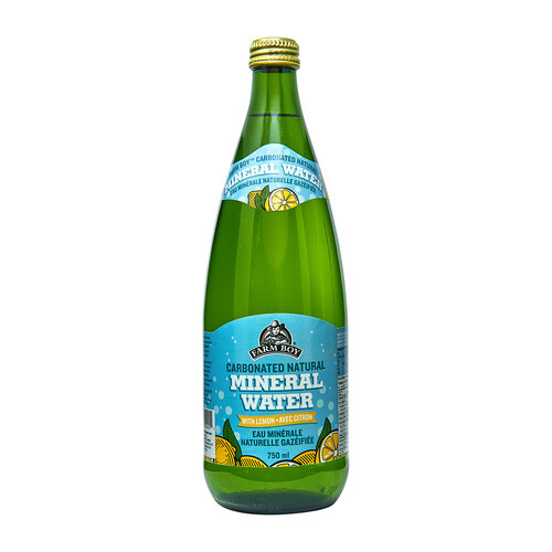 Farm Boy Water Carbonated Lemon 750 ml (bottle)