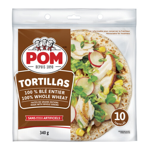 POM Tortillas Whole Wheat 7-Inches 10 Count