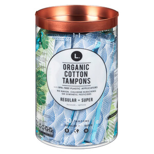 L. Organic Cotton Tampons Mixed Size Regular & Super 30 Count