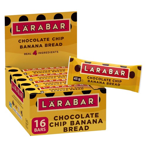 Lärabar Energy Bars Chocolate Chip Banana Bread 16 x 45 g