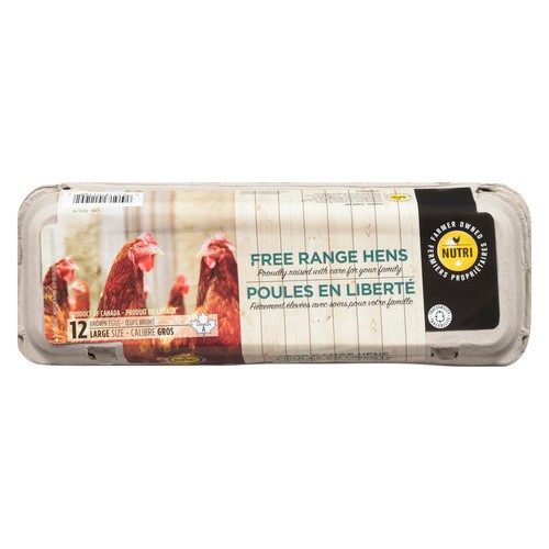 Nutri Brown Eggs Free Range Hens Large 12 Count