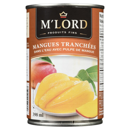 M'Lord Sliced Mangoes In Water With Mango Pulp 398 ml