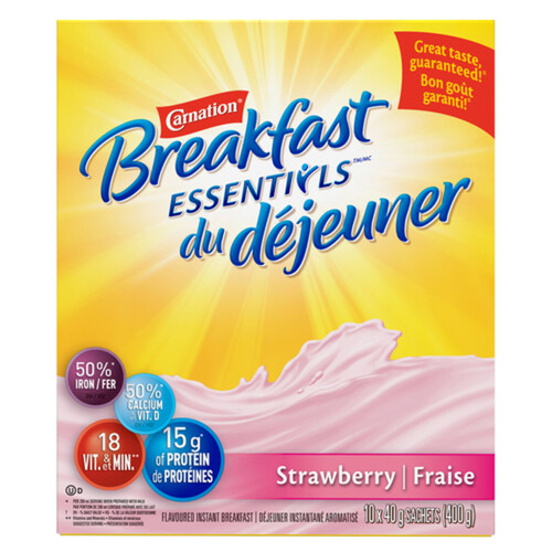 Carnation Breakfast Essentials Strawberry Mix 10 x 40 g