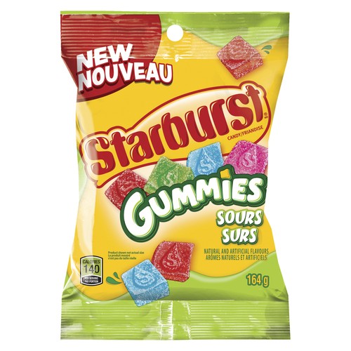 Starburst Gummy Candy Sour Sharing Bag 164 g