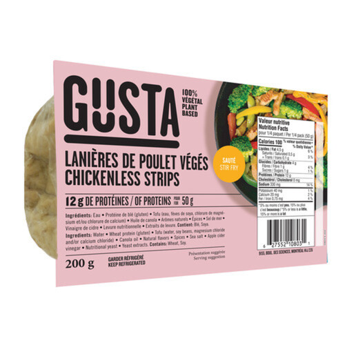 Gusta Strips Chickenless 200 g