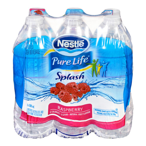 Nestlé Pure Life Splash Water Raspberry 6 x 500 ml (bottles)