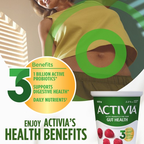 Activia 2.2% Yogurt With Probiotics Raspberry Flavour 650 g