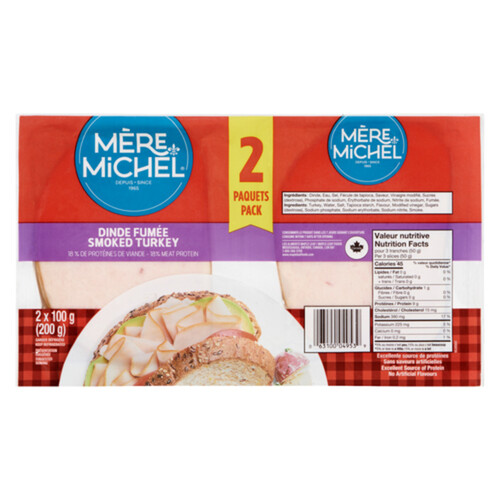 Mere Michel Deli Sliced Smoked Turkey Breast 2 x 100 g