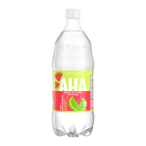 AHA Sparkling Water Lime + Watermelon 1 L (bottle)