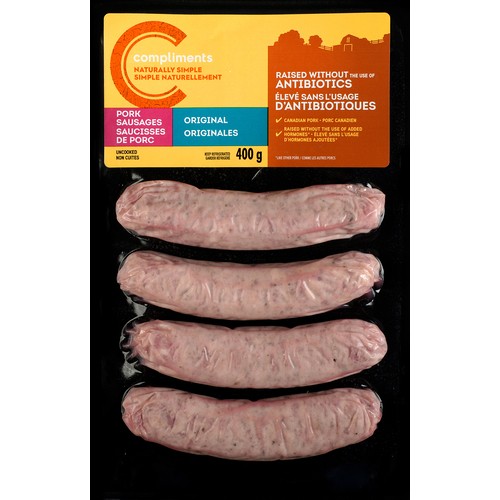 Compliments Sausage Naturally Simple Original 400 g