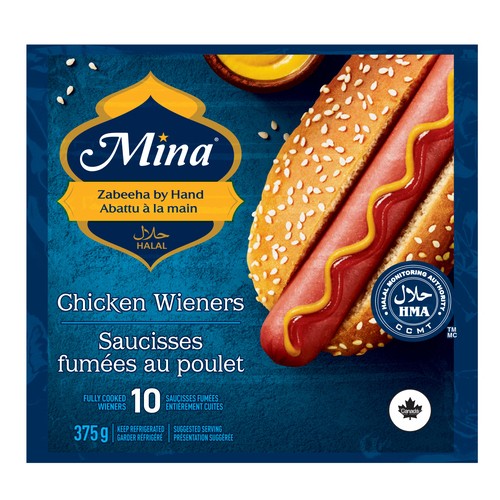 Mina Wieners Halal Chicken 375 g