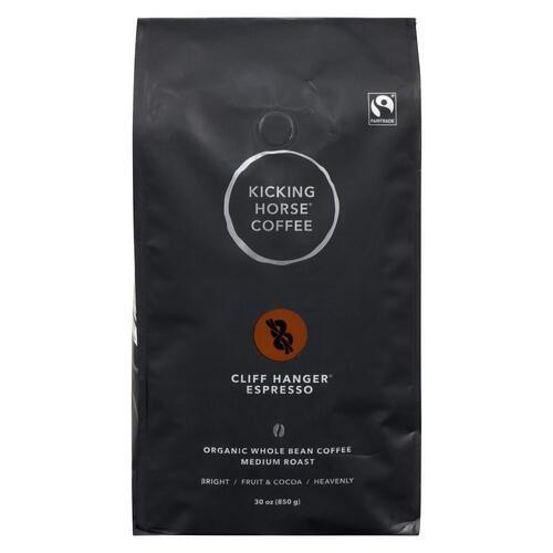 Kicking Horse Coffee Organic Whole Bean Coffee Cliff Hanger Espresso 850 g