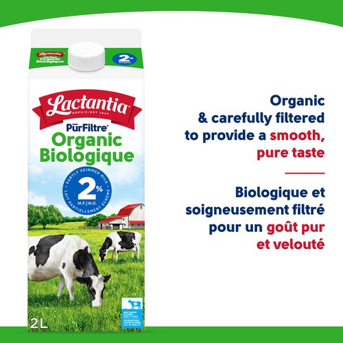 Lactantia PurFiltre Organic 2% Milk Partly Skimmed 2 L