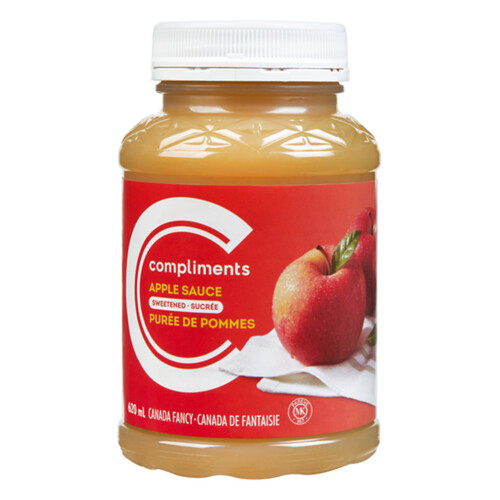 Compliments Apple Sauce Sweetened 620 ml