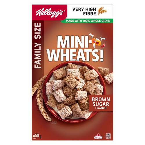 Kellogg's Mini Wheats Cereal Brown Sugar 650 g