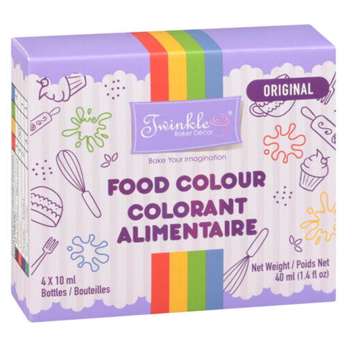 Twinkle Food Colour Pack Original 4 x 10 ml