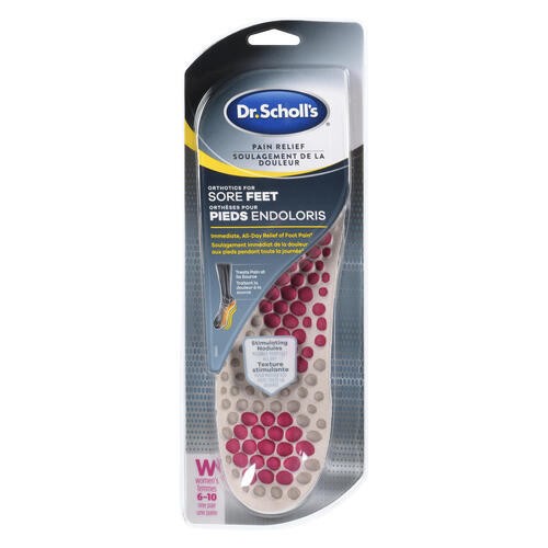 Dr. Scholl's Pain Relief Orthotics Sore Feet For Women 6-10 1 Pair 