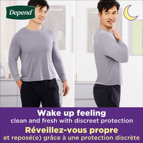 Depend Night Defense  Incontinence Underwear Men Overnight S/M 16 Count