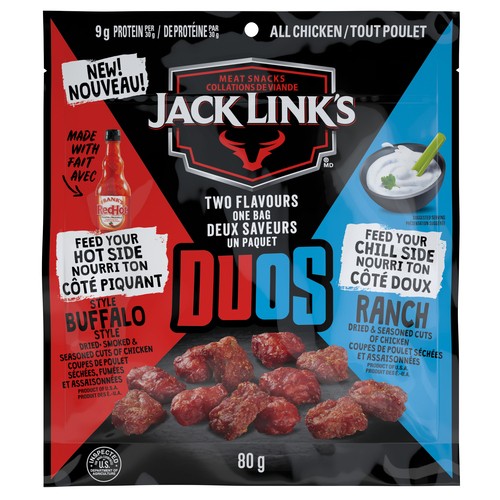 Jack Link#s Duos Franks Hot/Ranch Chicken Jerky 80 g