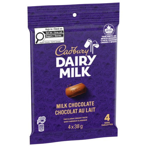 Cadbury Dairy Milk Original Chocolate Bars 4 Pack Of 38 g