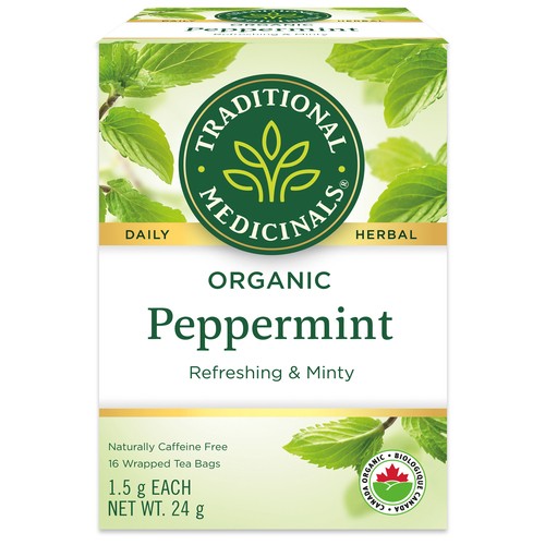 Traditional Medicinals Organic Herbal Tea Peppermint 16 Tea Bags