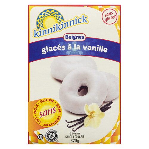 Kinnikinnick Gluten-Free Donuts Vanilla Glazed 320 g (frozen)