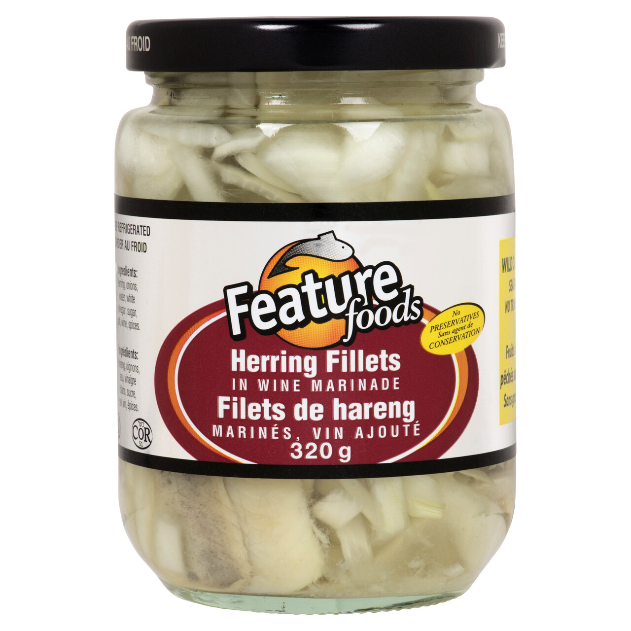Feature Foods Pickled Herring Fillets in Wine Marinade 320 g Voilà