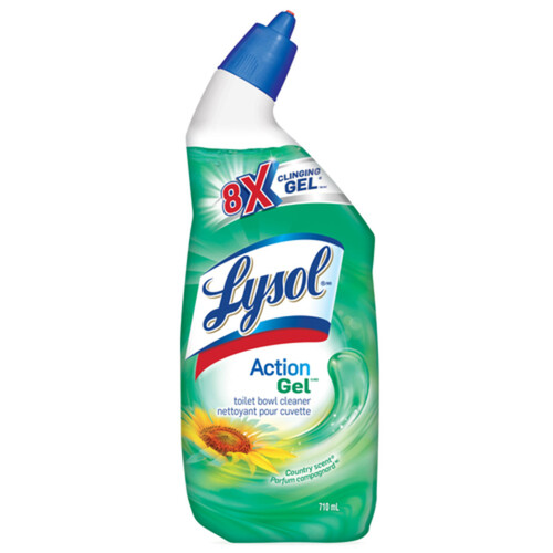 Lysol Action Gel Toilet Bowl Cleaner Country Scent 710 ml