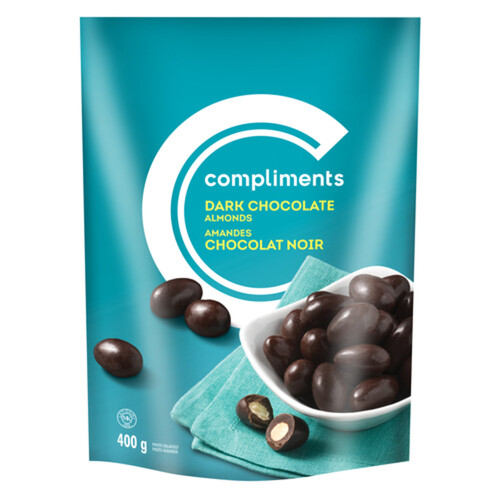 Compliments Dark Chocolate Covered Almonds 400 g