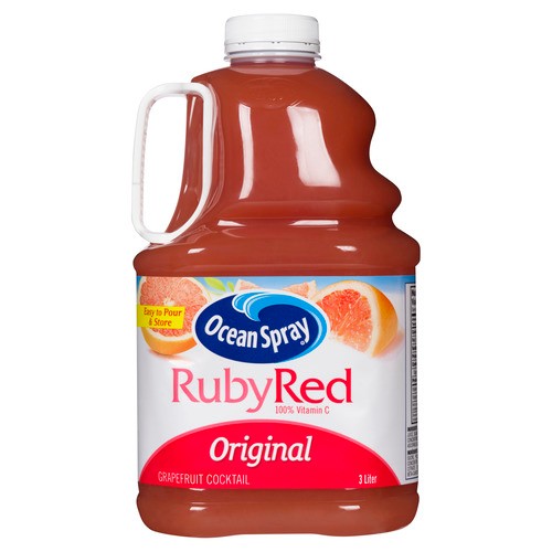 Ocean Spray Cocktail Juice Ruby Red Grapefruit 3 L