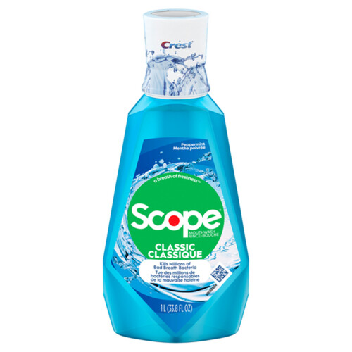 Crest Scope Classic Mouthwash Cool Peppermint 1 L
