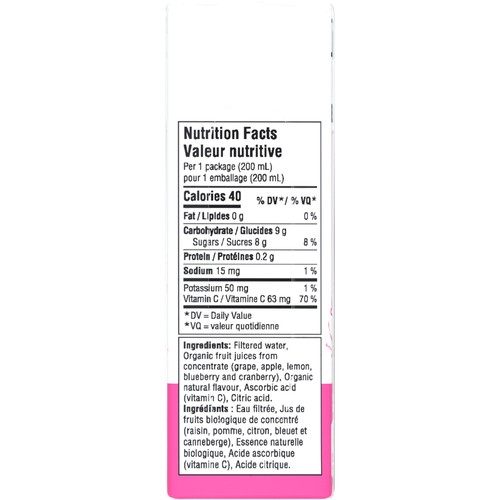 Honest Kids Organic Juice Boxes Berry Lemonade 5 x 200 ml