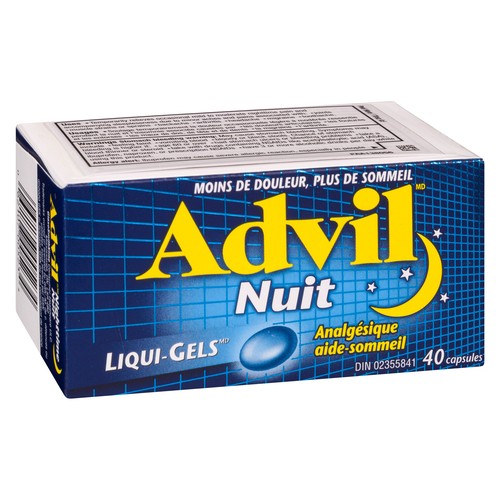 Advil Nightime Sleep Aid Liqui-Gels 40 Capsules