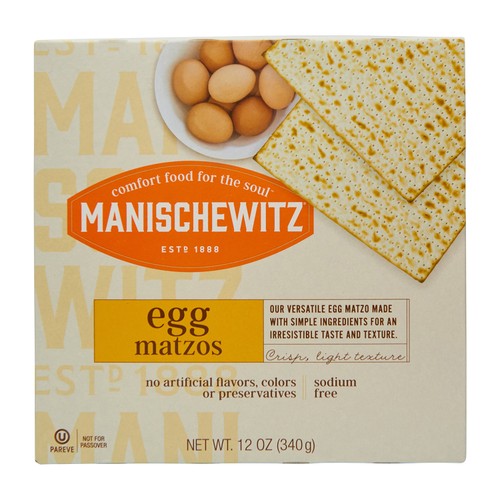 Manischewitz Sodium Free No Preservatives Egg Matzo 340 g