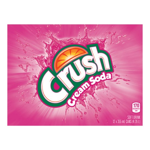 Crush Soft Drink Cream Soda 12 x 355 ml (cans)