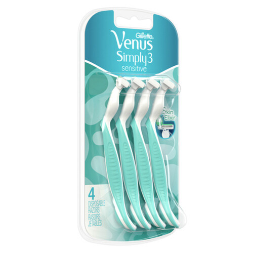 Gillette Venus Simply 3 Sensitive Women's Disposable Razor 4 Razors