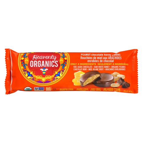 Heavenly Organics Peanut Chocolate Honey Patties 33 g